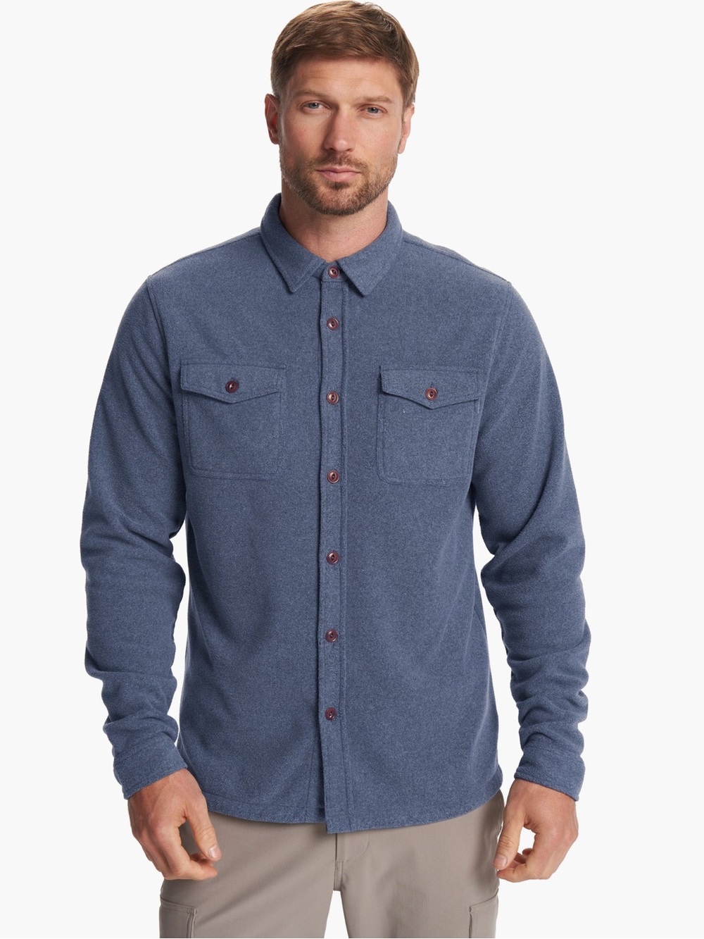 Vuori Aspen Shirt Jacket Azure Heather NWT Size Small $158